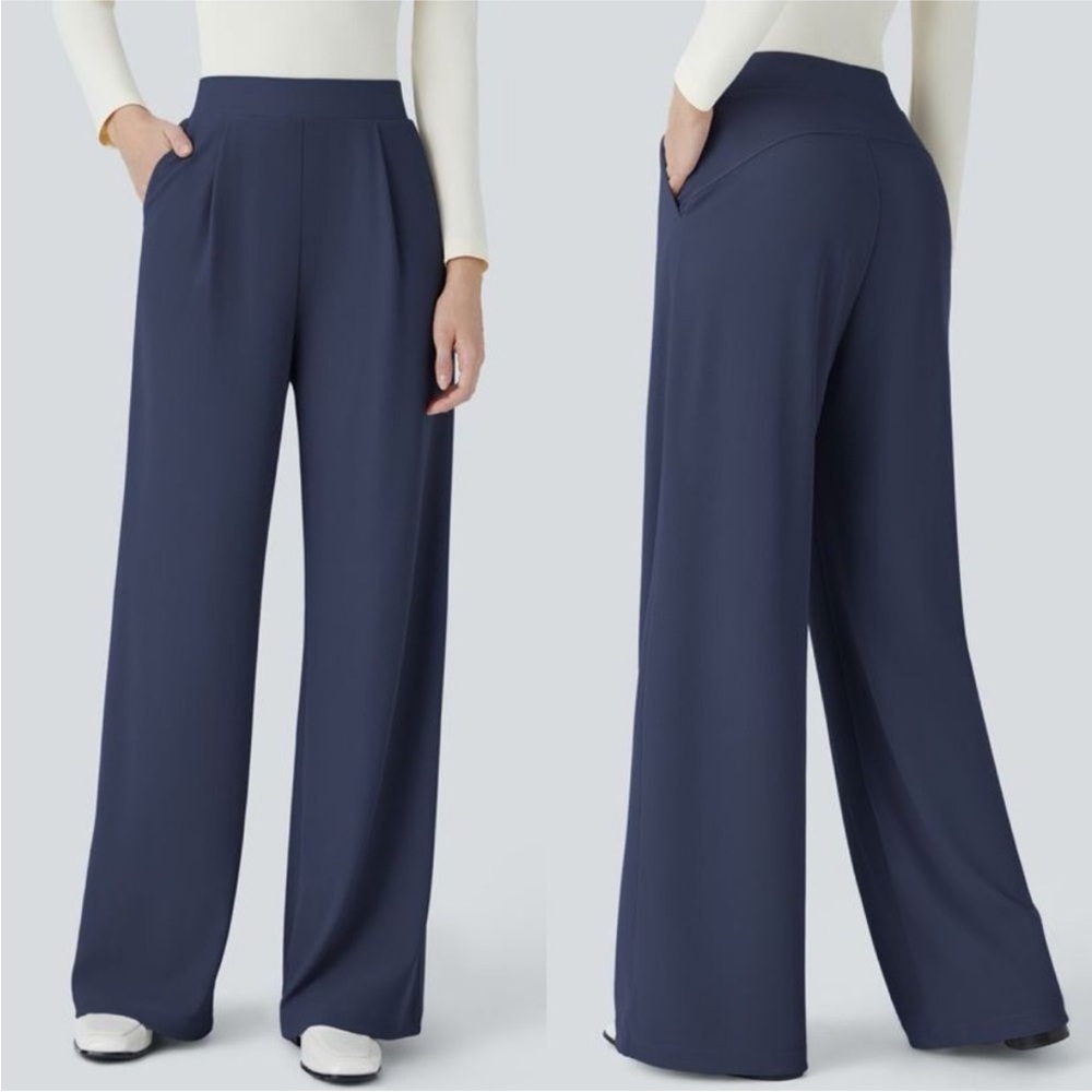 HALARA Deep Blue Wide Leg Trousers